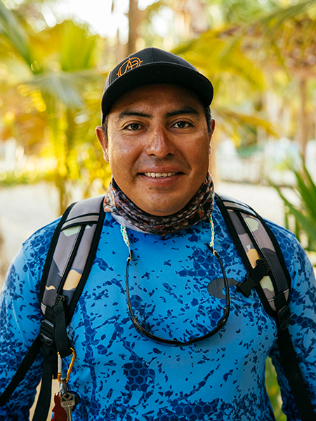 Fishing guide Miguel Mukul Xec from Kay Fly Fishing Lodge in Punta Allen, Mexico