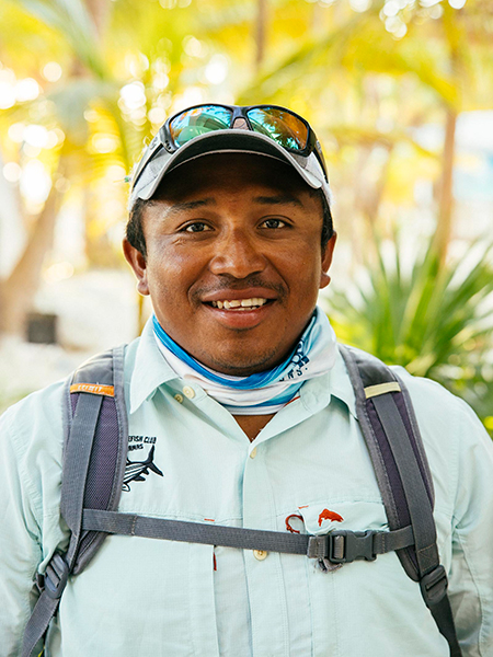 Fishing guide Juventino Domingues Pech from Kay Fly Fishing Lodge in Punta Allen, Mexico