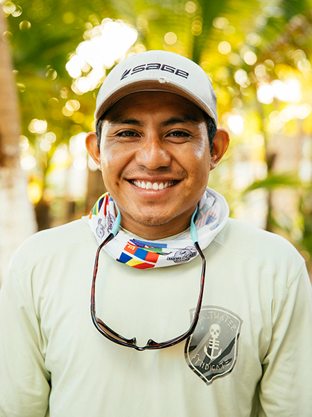 Fishing guide Gerardo Cahuich Huicab from Kay Fly Fishing Lodge in Punta Allen, Mexico