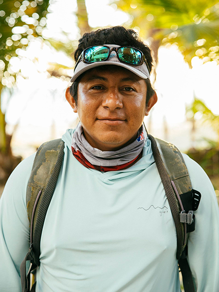 Fishing guide William Garcia Cruz from Kay Fly Fishing Lodge in Punta Allen, Mexico
