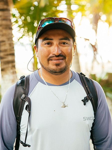 Fishing guide Nestor Mukul Xec from Kay Fly Fishing Lodge in Punta Allen, Mexico